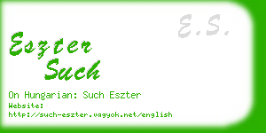 eszter such business card